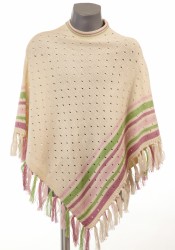 PONCHO ASUN roz/mov/verde